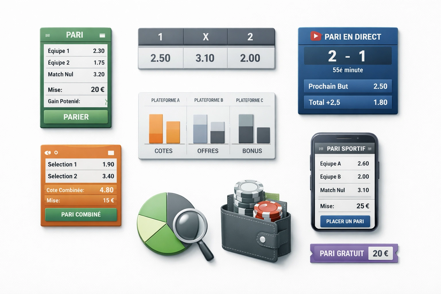 Logos des principaux bookmakers français proposant le virement instantané