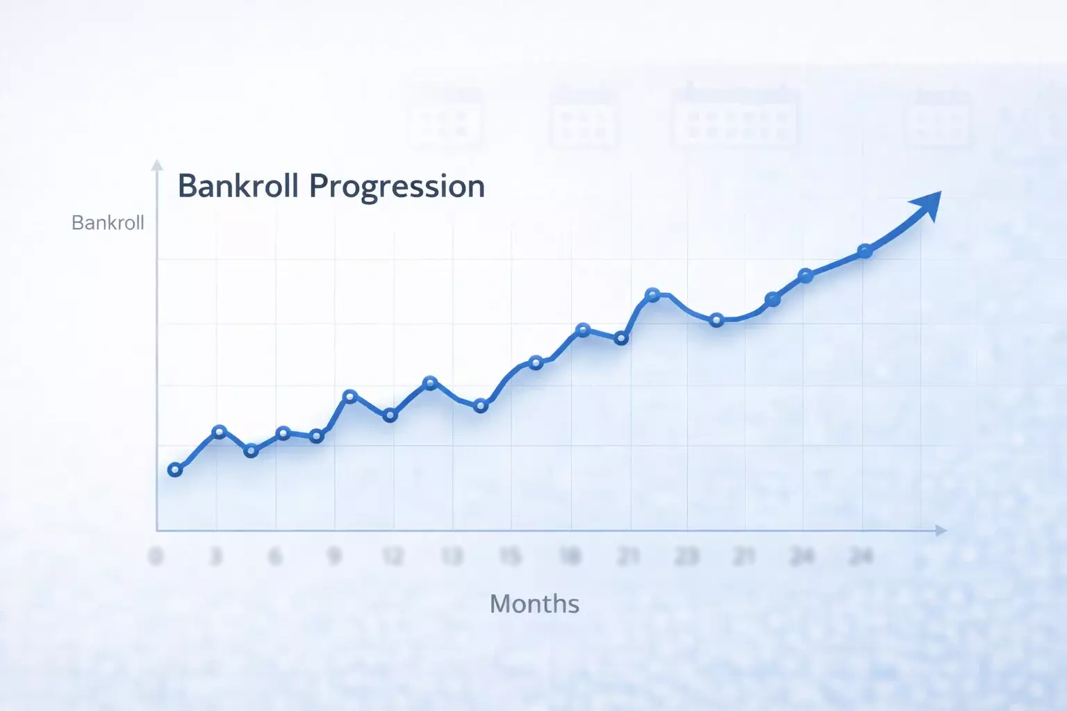 Graphique montrant la progression réaliste à travers les paliers sur plusieurs mois