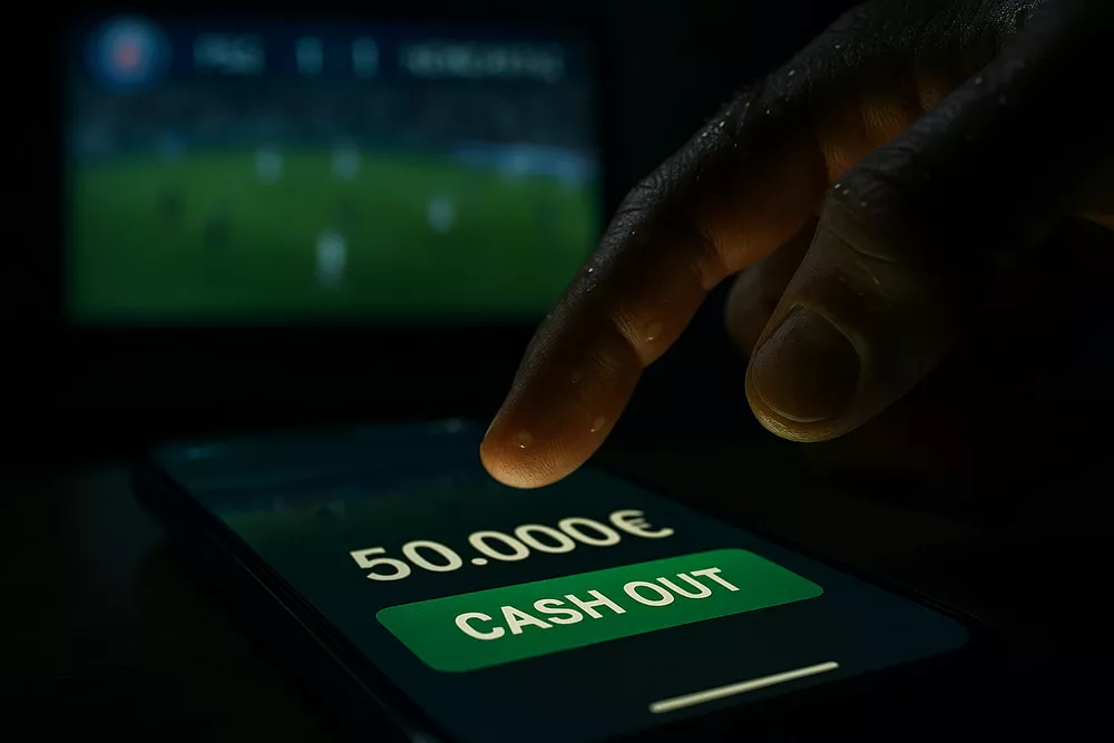 Moment de décision intense face à un cash out de 50000 euros