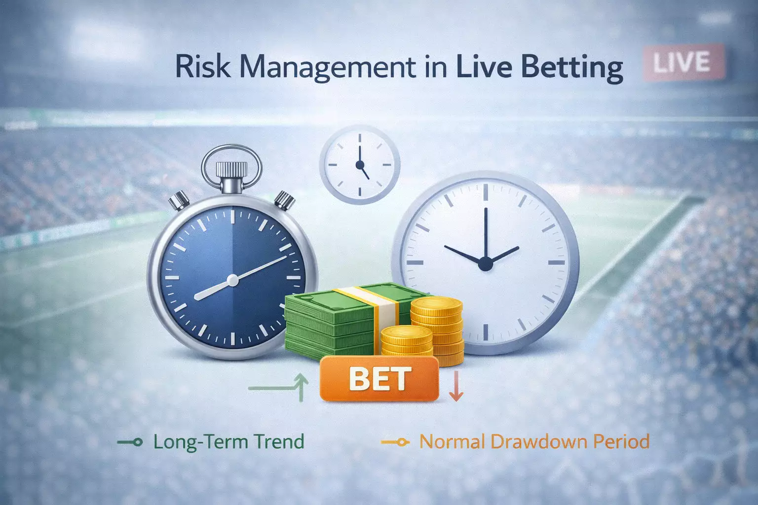 Représentation visuelle de la gestion du risque et du timing dans les paris live