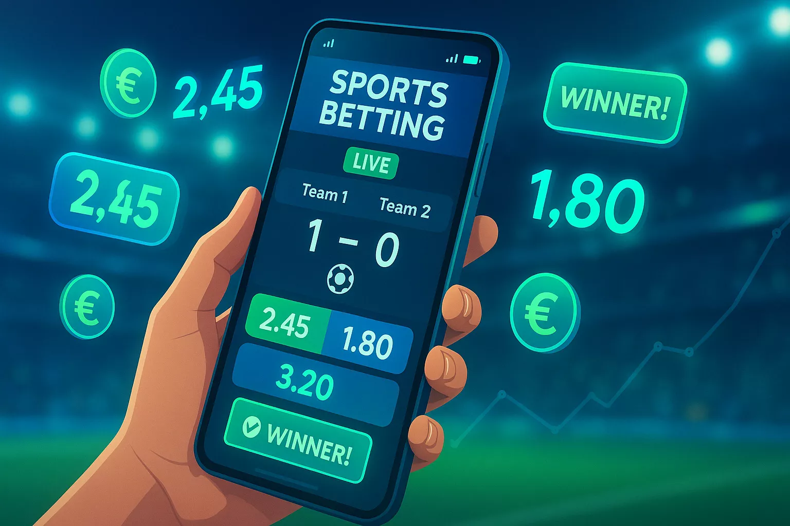 Application mobile de paris sportifs avec statistiques en temps réel et cotes flottantes