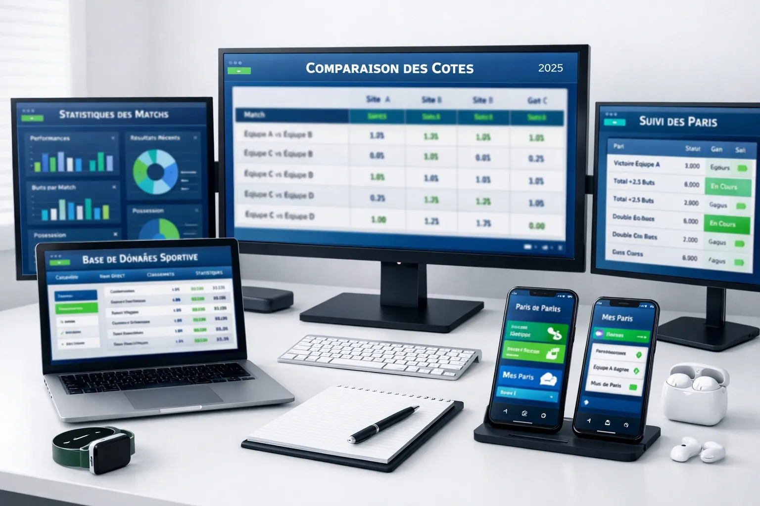 Arsenal d'outils pour le parieur moderne: comparateurs, statistiques, tracking