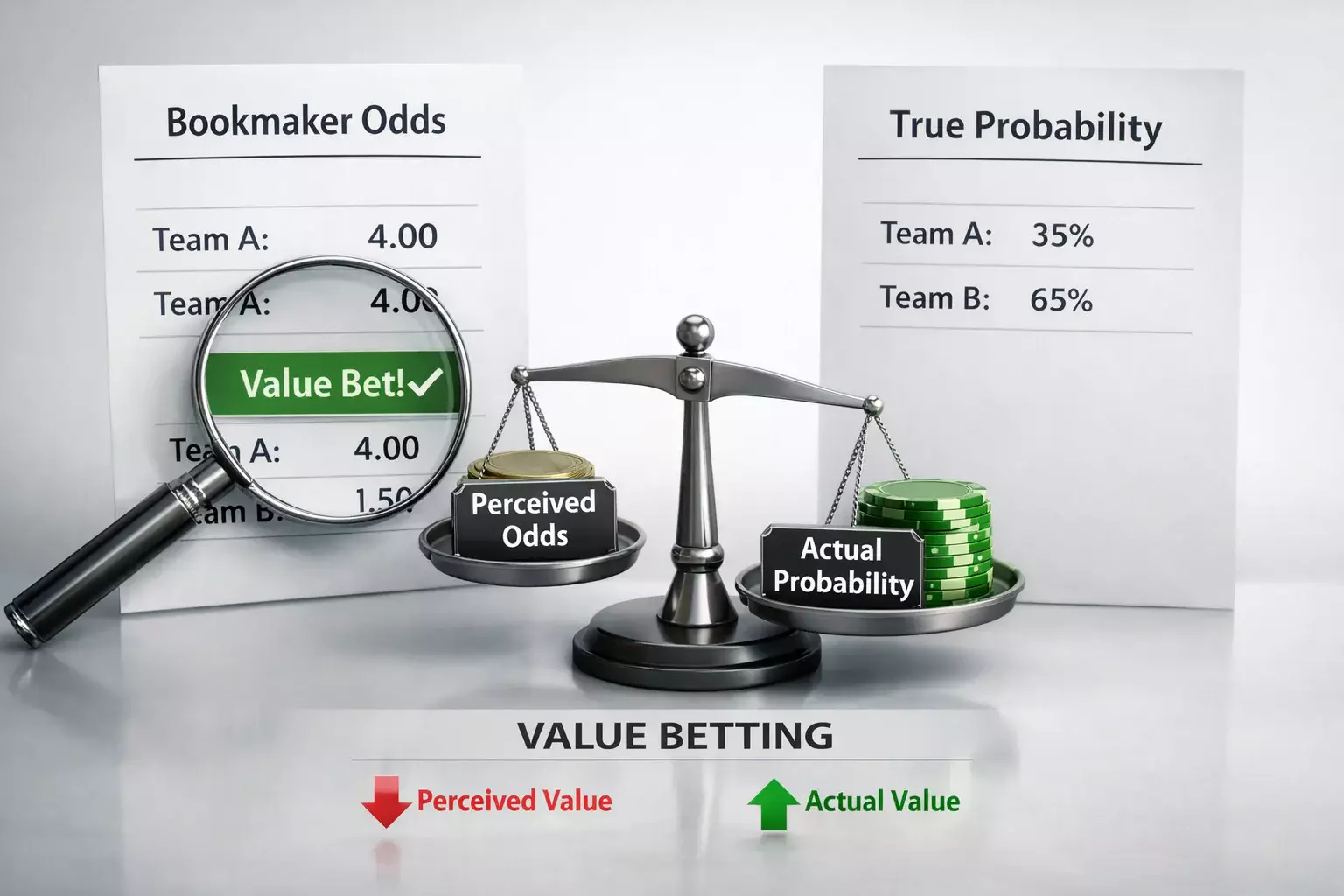 Analyse de cotes montrant une opportunité de value bet